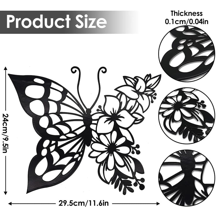 Elegant Metal Butterfly Wall Decor – Modern Butterfly Wall Art for Bedroom, Living Room & Home