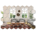 DIY Hexagon Mirror Wall Sticker Set – 45pcs Modern Decorative Tiles for Home Decor