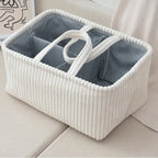 Large Bohemian Multi-Compartment Storage Basket for Clothes, Toys & Home Organization