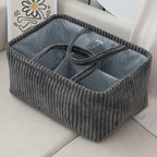 Large Bohemian Multi-Compartment Storage Basket for Clothes, Toys & Home Organization