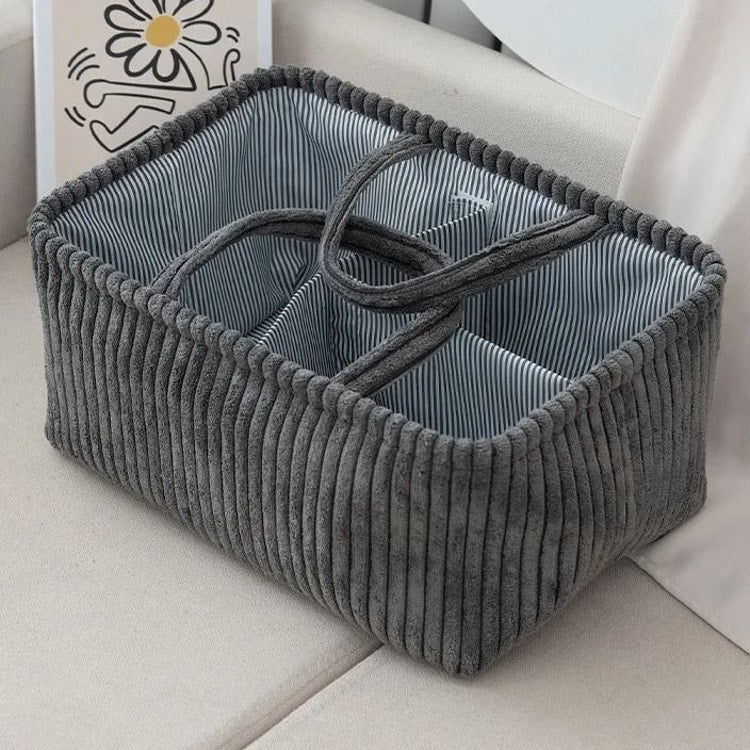 Large Bohemian Multi-Compartment Storage Basket for Clothes, Toys & Home Organization