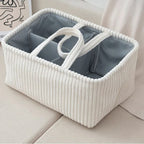 Large Bohemian Multi-Compartment Storage Basket for Clothes, Toys & Home Organization