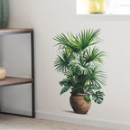 Botanical Potted Plant Wall Decal – Self-Adhesive Green Plant Wall Sticker for Home Decor
