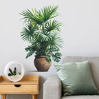 Botanical Potted Plant Wall Decal – Self-Adhesive Green Plant Wall Sticker for Home Decor