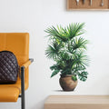 Botanical Potted Plant Wall Decal – Self-Adhesive Green Plant Wall Sticker for Home Decor