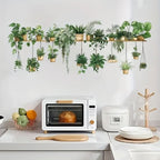 Floral Shelf Wall Stickers – Peel-and-Stick Flower Wall Decals for Living Room & Kids Bedroom Decor