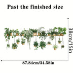 Floral Shelf Wall Stickers – Peel-and-Stick Flower Wall Decals for Living Room & Kids Bedroom Decor