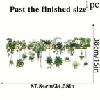 Floral Shelf Wall Stickers – Peel-and-Stick Flower Wall Decals for Living Room & Kids Bedroom Decor