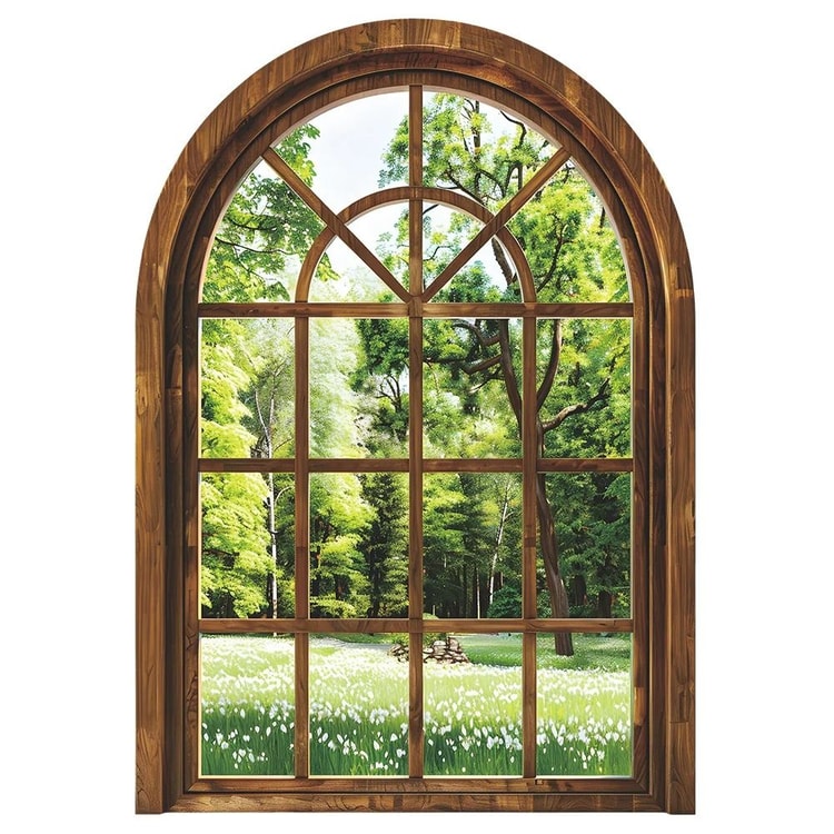 3D Fake Window Plant Wall Sticker – Decorative Self-Adhesive Wall Decal for Bedroom, Living Room & Office