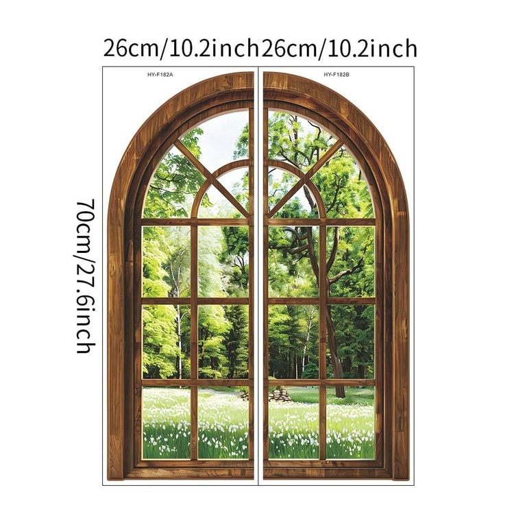 3D Fake Window Plant Wall Sticker – Decorative Self-Adhesive Wall Decal for Bedroom, Living Room & Office