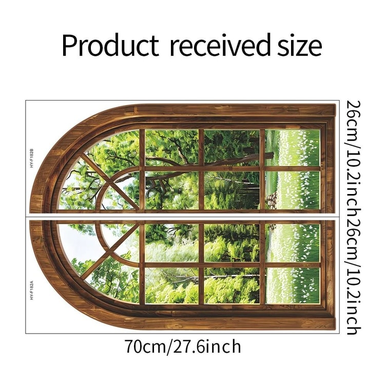 3D Fake Window Plant Wall Sticker – Decorative Self-Adhesive Wall Decal for Bedroom, Living Room & Office