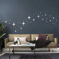 82-Piece Acrylic Mirror Wall Stickers – 3D Star Wall Decor, Self-Adhesive Decorative Tiles for Home, Bedroom & Living Room