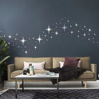 82-Piece Acrylic Mirror Wall Stickers – 3D Star Wall Decor, Self-Adhesive Decorative Tiles for Home, Bedroom & Living Room