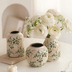 Art Ceramic Vase – Handmade Ice Crackle Vase for Fresh or Dry Flowers, Home & Office Decor