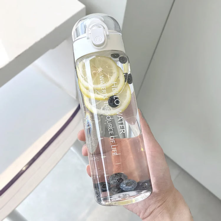 Large Capacity Sports Water Bottle with Straw & Handle