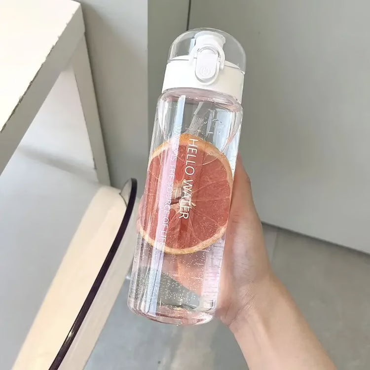 Large Capacity Sports Water Bottle with Straw & Handle