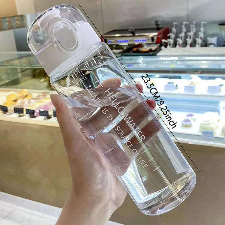 Large Capacity Sports Water Bottle with Straw & Handle