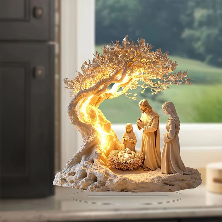 Tree of Life Acrylic Family Statue – Symbolic Desktop Decor for Home, Office & Gifting
