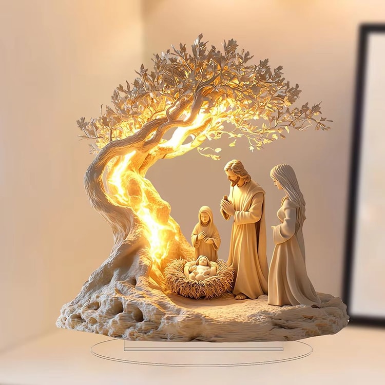 Tree of Life Acrylic Family Statue – Symbolic Desktop Decor for Home, Office & Gifting