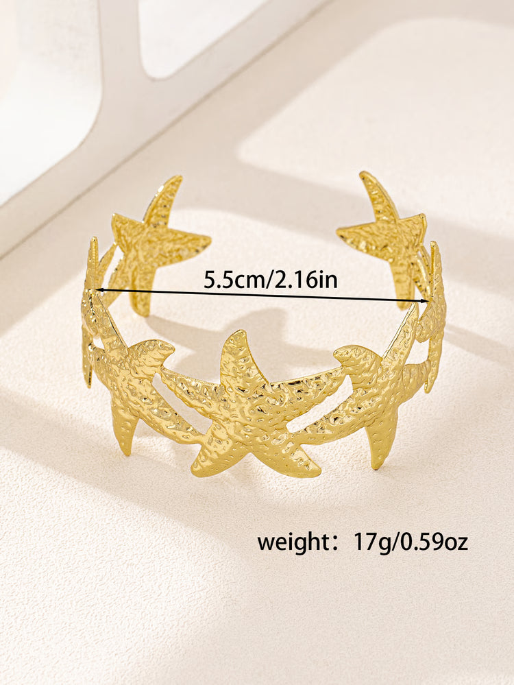 Retro Starfish Bracelet – Minimalist Gold Bracelet