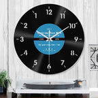 Elegant Counterclockwise Wall Clock – 12 Inch Vinyl Record Style Decorative Clock for Home & Office