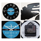Elegant Counterclockwise Wall Clock – 12 Inch Vinyl Record Style Decorative Clock for Home & Office