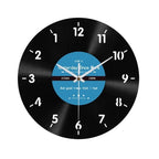 Elegant Counterclockwise Wall Clock – 12 Inch Vinyl Record Style Decorative Clock for Home & Office