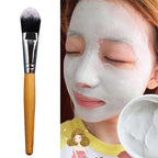 Bamboo Facial Mask Brush – Flexible Silicone Applicator for Clay, Mud & Cream Masks
