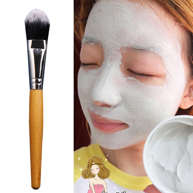 Bamboo Facial Mask Brush – Flexible Silicone Applicator for Clay, Mud & Cream Masks