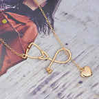 Heart Stethoscope Necklace for Women