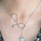 Heart Stethoscope Necklace for Women