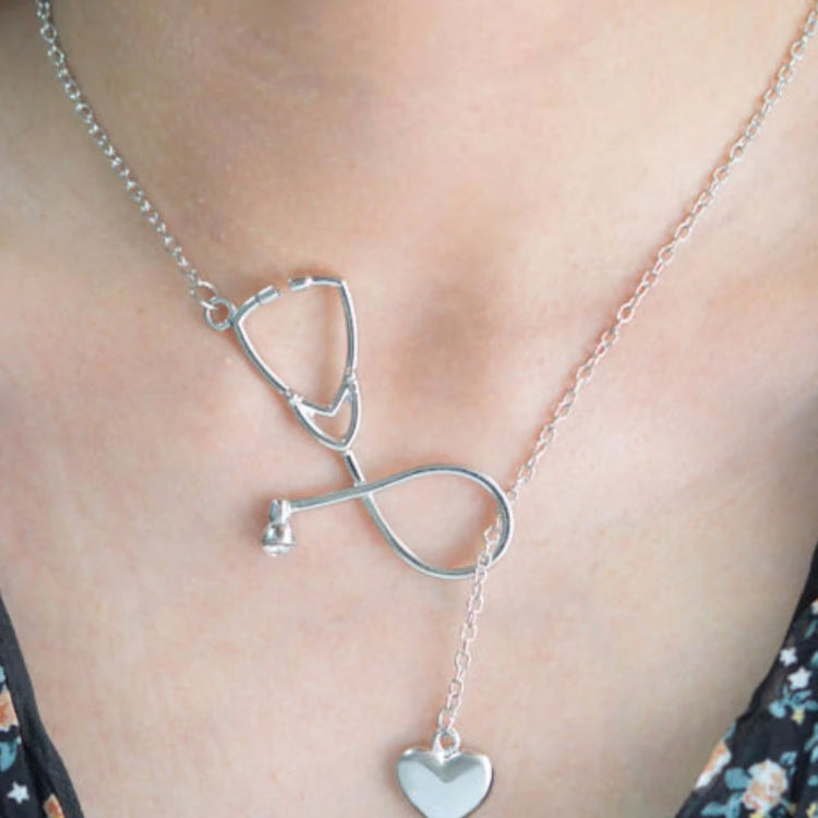 Heart Stethoscope Necklace for Women