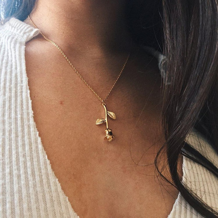 Rose Pendant Necklace for Women