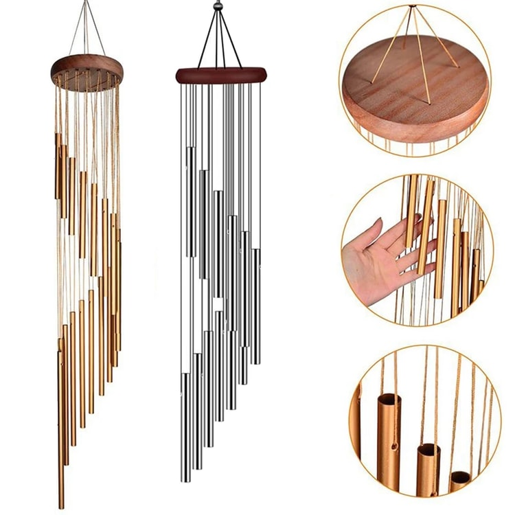 12-Tube Aluminum Outdoor Wind Chimes – Decorative Hanging Chime for Garden, Patio & Home