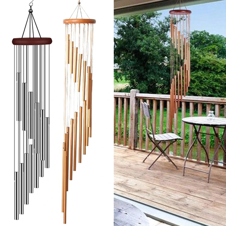 12-Tube Aluminum Outdoor Wind Chimes – Decorative Hanging Chime for Garden, Patio & Home