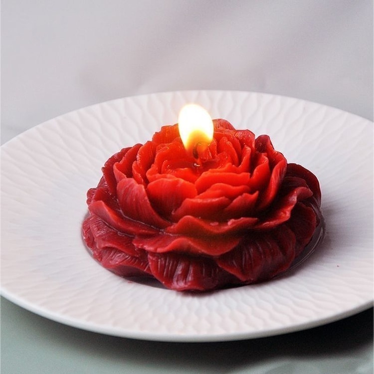 Roses and Peonies Handmade Scented Candles – Floral Decorative Candles for Romantic Gifting