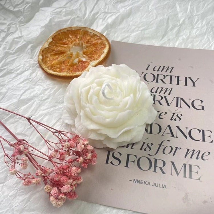 Roses and Peonies Handmade Scented Candles – Floral Decorative Candles for Romantic Gifting
