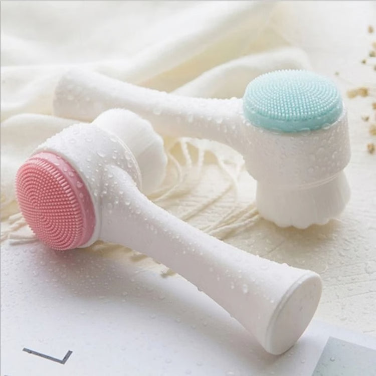 Double-Sided Silicone Facial Cleansing Brush – Reusable Exfoliating and Massage Tool