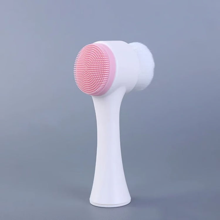 Double-Sided Silicone Facial Cleansing Brush – Reusable Exfoliating and Massage Tool
