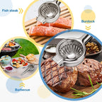 Stainless Steel Lemon Squeezer with Zester Manual Citrus Juicer for Fresh Lemon and Orange Juice
