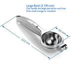 Stainless Steel Lemon Squeezer with Zester Manual Citrus Juicer for Fresh Lemon and Orange Juice