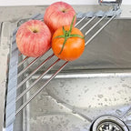 Foldable Kitchen Sink Drain Rack – Space-Saving Sink Drain Rack for Fruits, Vegetables, Dishes & Kitchen Essentials