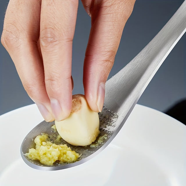 Stainless Steel Grater Spoon for Garlic, Ginger, and Vegetables Premium Kitchen Tool