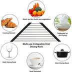 Foldable Kitchen Sink Drain Rack – Space-Saving Sink Drain Rack for Fruits, Vegetables, Dishes & Kitchen Essentials