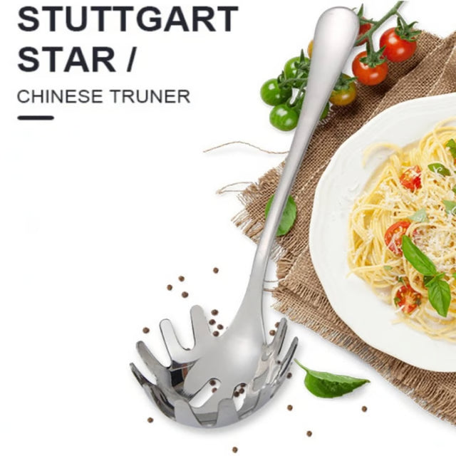 Stainless Steel Multifunctional Noodle Spoon & Strainer – The Ultimate Pasta Colander for Effortless Cooking