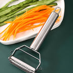 Stainless Steel Vegetable Peeler with Double-Head Design for Multi-Function Kitchen Use