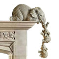 Elephant Hug Resin Figurine Set – 3-Piece Miniature Home Decor Gift
