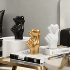 1 Pc Hand Gesture Figurine – Modern Minimalist Resin Home Decor for Living Room, Desk & Shelf