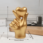 1 Pc Hand Gesture Figurine – Modern Minimalist Resin Home Decor for Living Room, Desk & Shelf