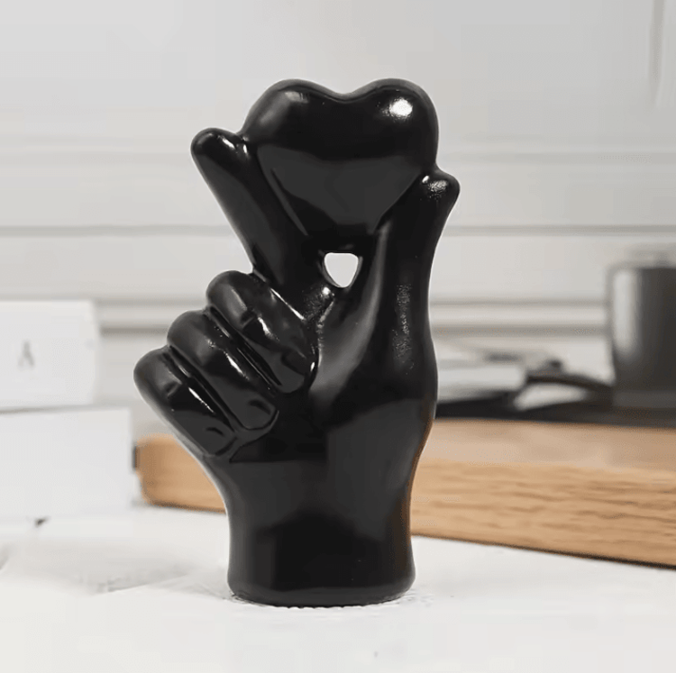 1 Pc Hand Gesture Figurine – Modern Minimalist Resin Home Decor for Living Room, Desk & Shelf